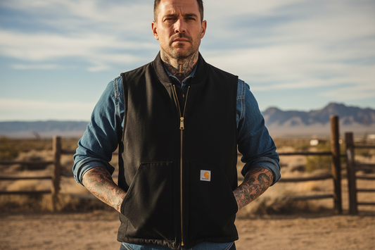 carhartt fodrad väst svart