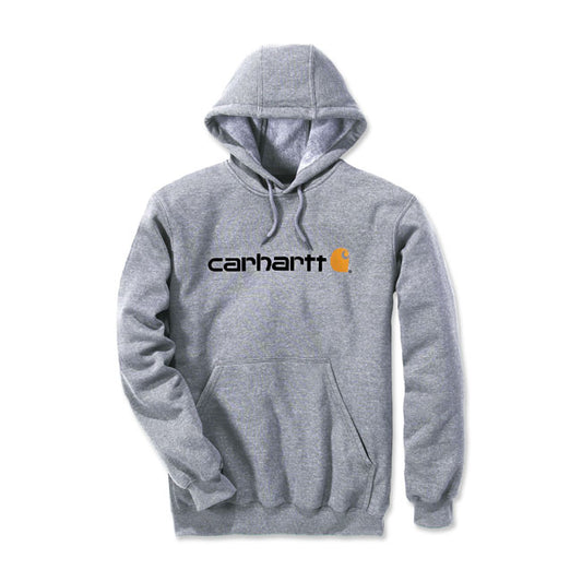 CARHARTT SIGNATURE LOGO HOODED SWEATSHIRT grå