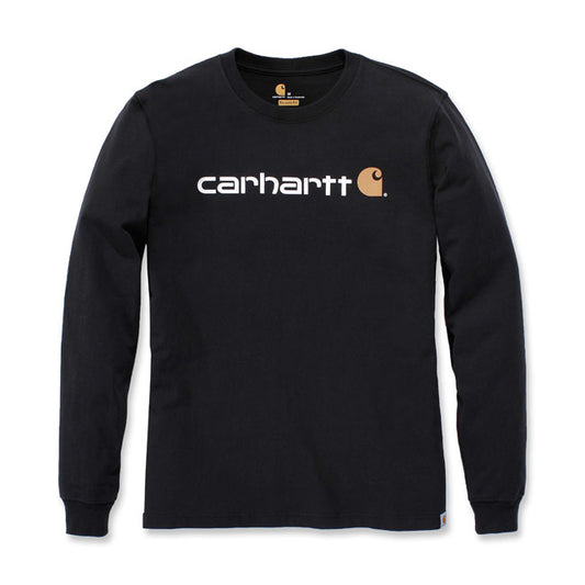 carhartt långärmad svart klassisk tryck bröst unisex