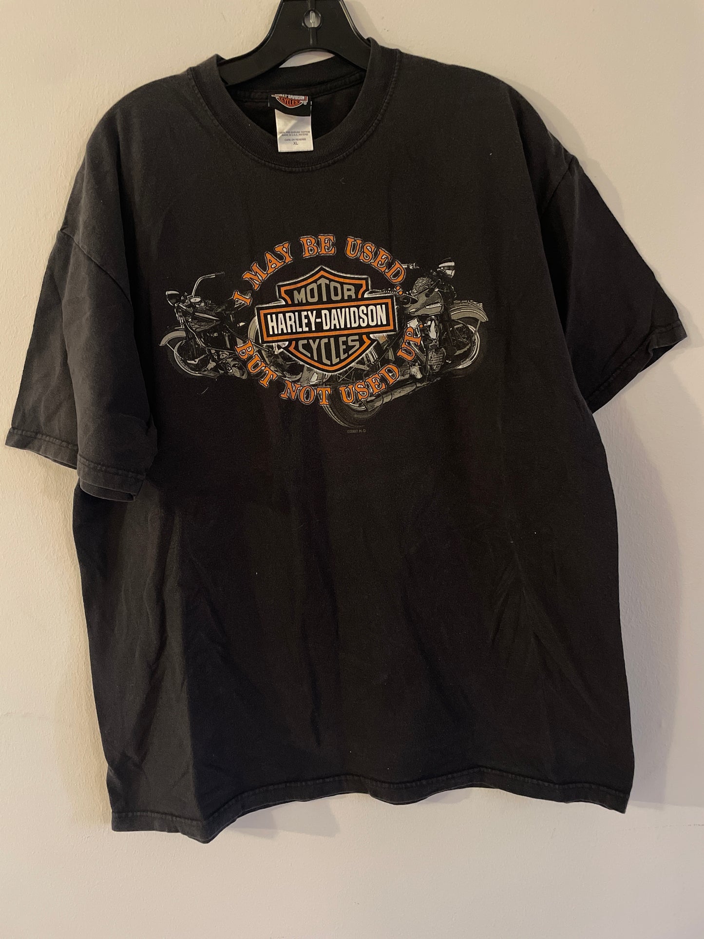 Harley Davidson motorcykel  tshirt    Svart  xl unisex