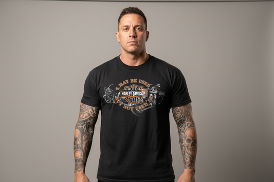 Harley Davidson motorcykel  tshirt    Svart  xl unisex