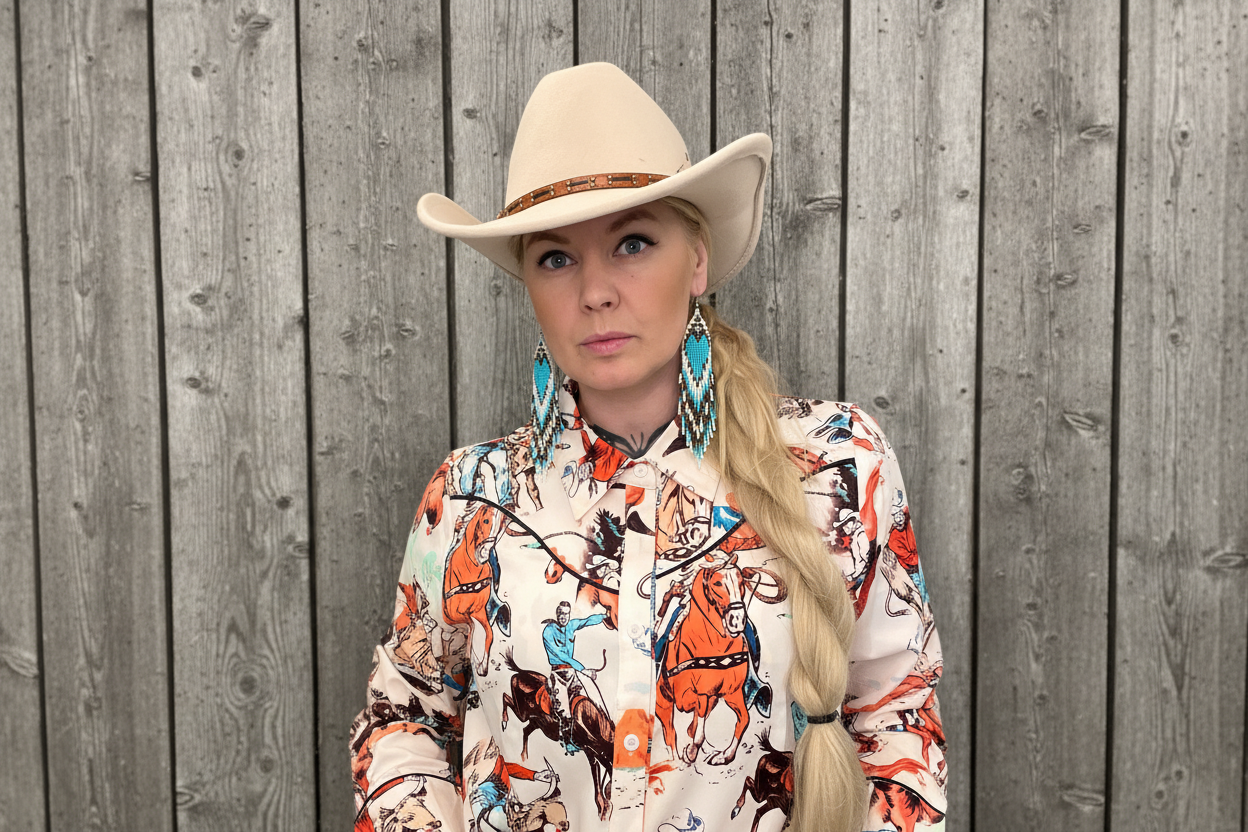 rebell  	Ranch Heritage Shirt skjorta westerncowboy dam