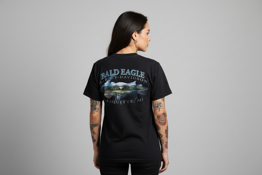 Harley Davidson motorcykel  tshirt svart medium (mer som small ) unisex