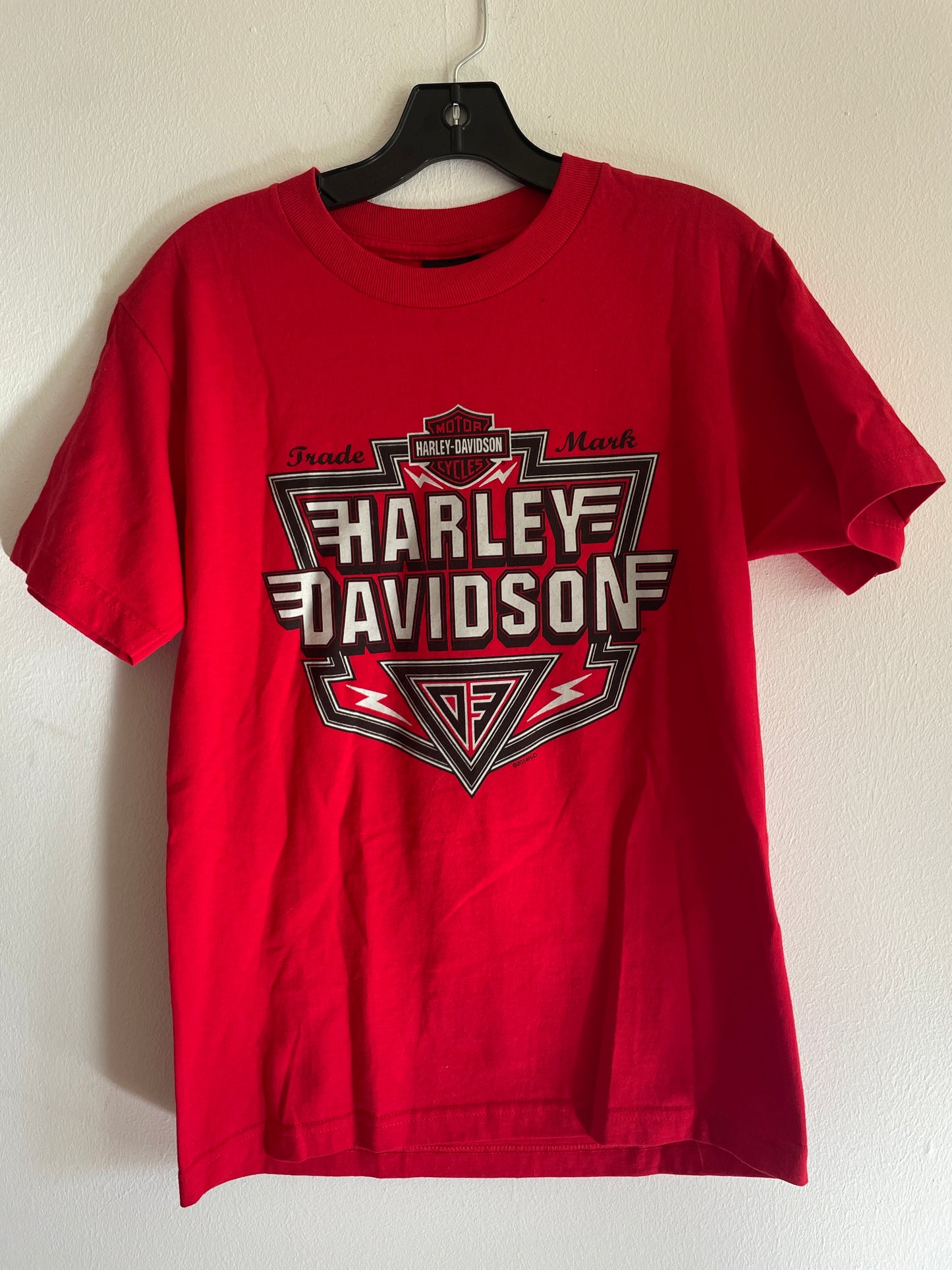 Harley Davidson motorcykel  tshirt  röd small unisex