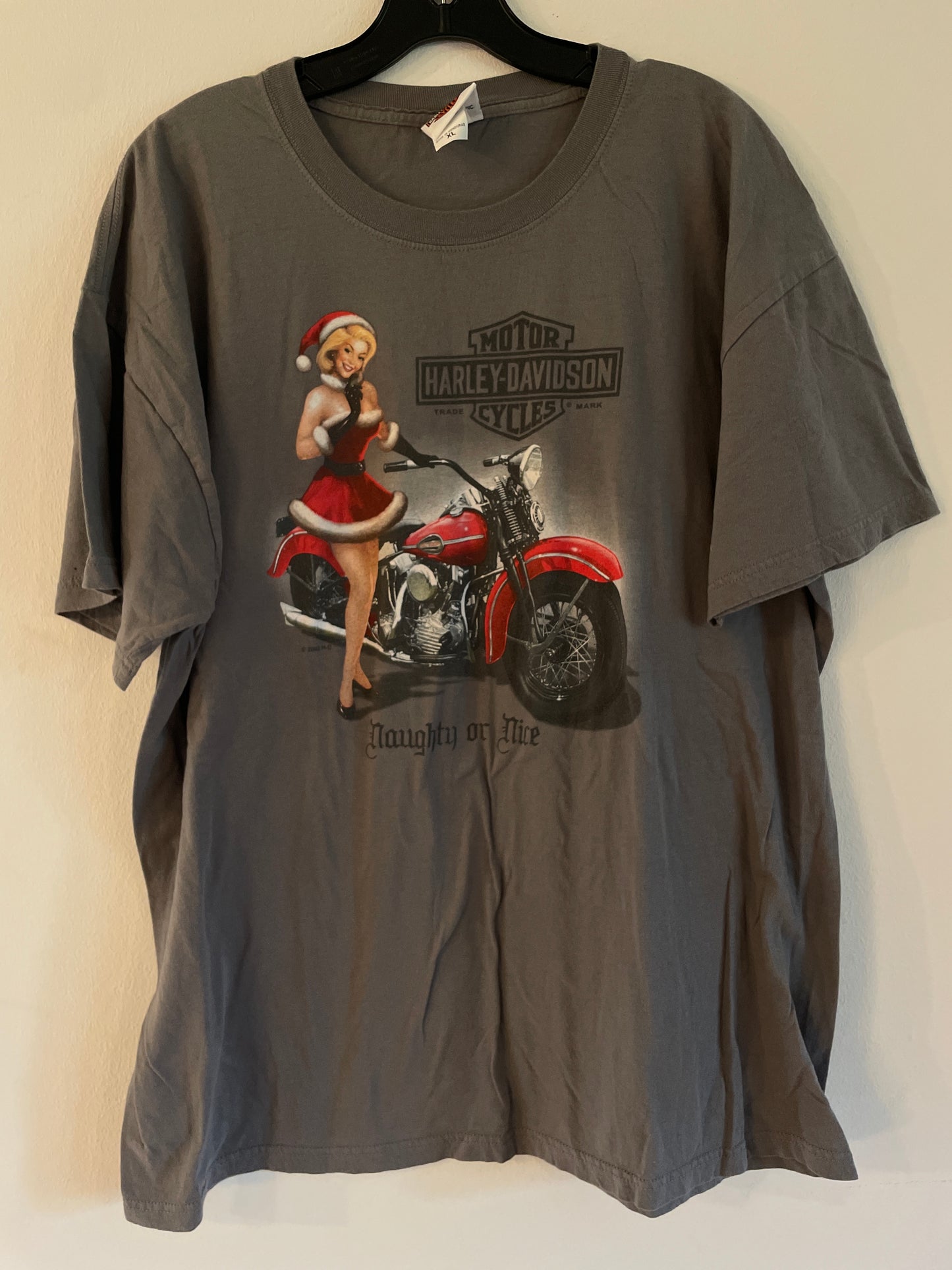 Harley Davidson motorcykel  tshirt    Grå xl unisex