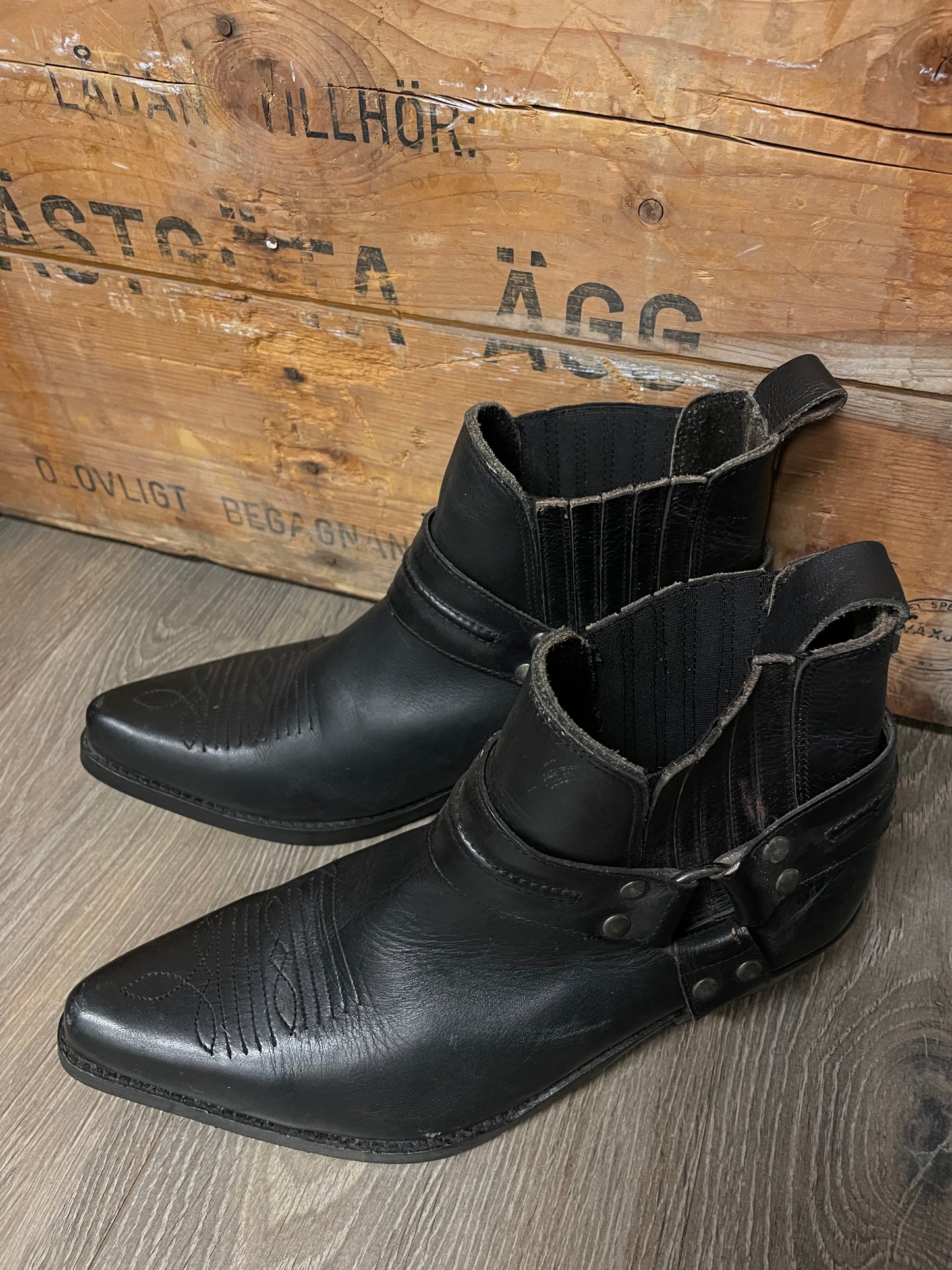 Vintage boots  svarta 43 western boots