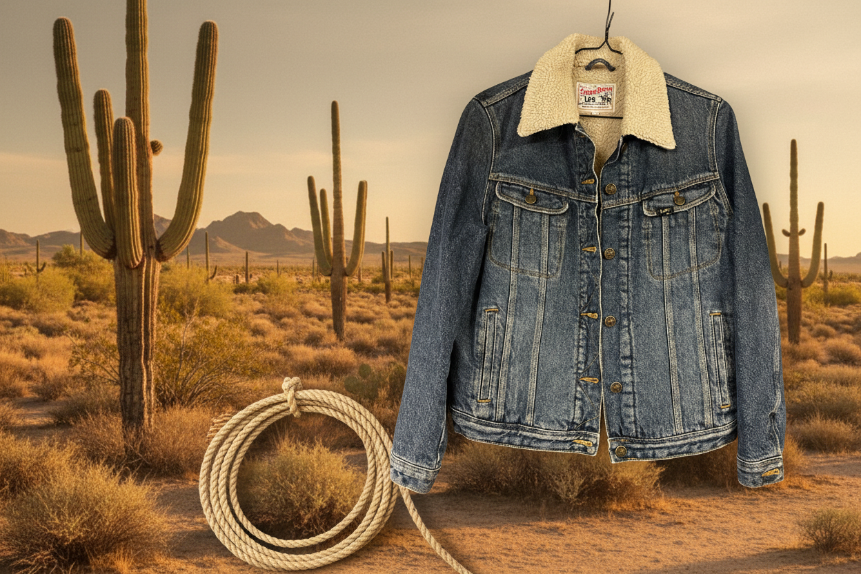 Vintage jeansjacka lee storm rider medium