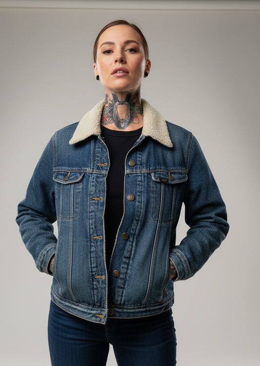 Vintage jeansjacka lee storm rider medium