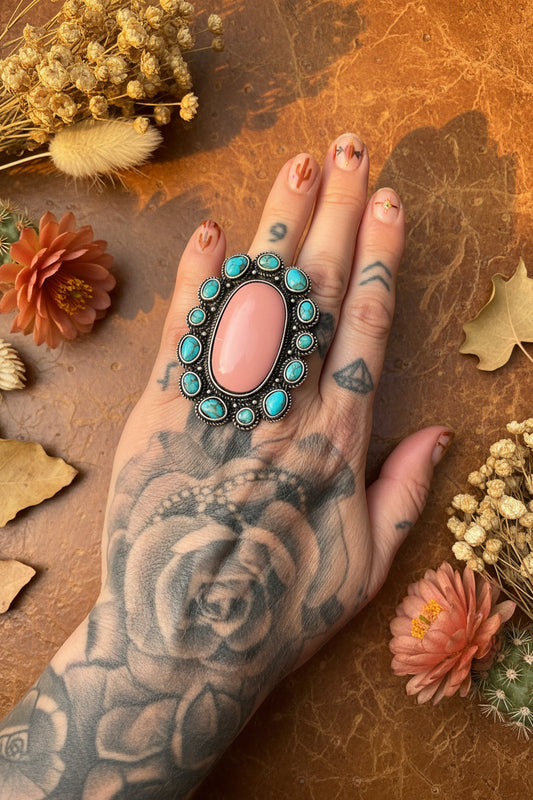 Texas jewelry rosa stor ring flex
