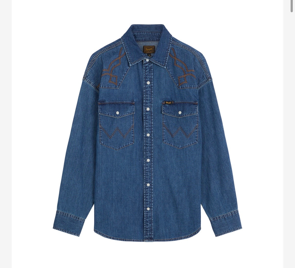 Wrangler skjorta western shirt river rock western detaljer