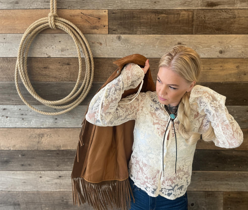rebell spetsblus boho style
