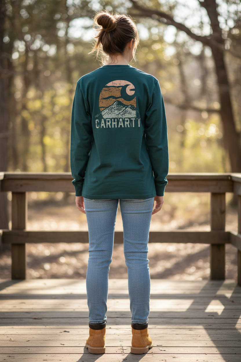 carhartt långärmad  Mountain long sleeve greenstone