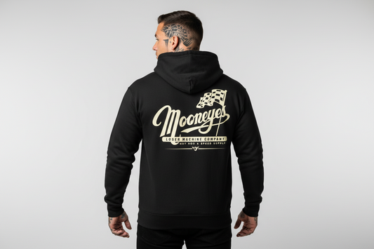 Loser Machine Partnership hoodie pigment black mooneyes