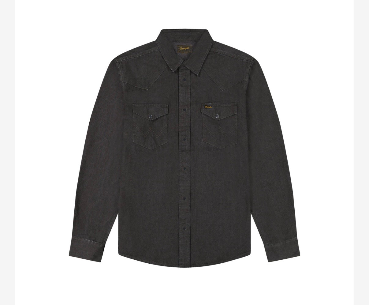 Wrangler jeans skjorta western shirt black