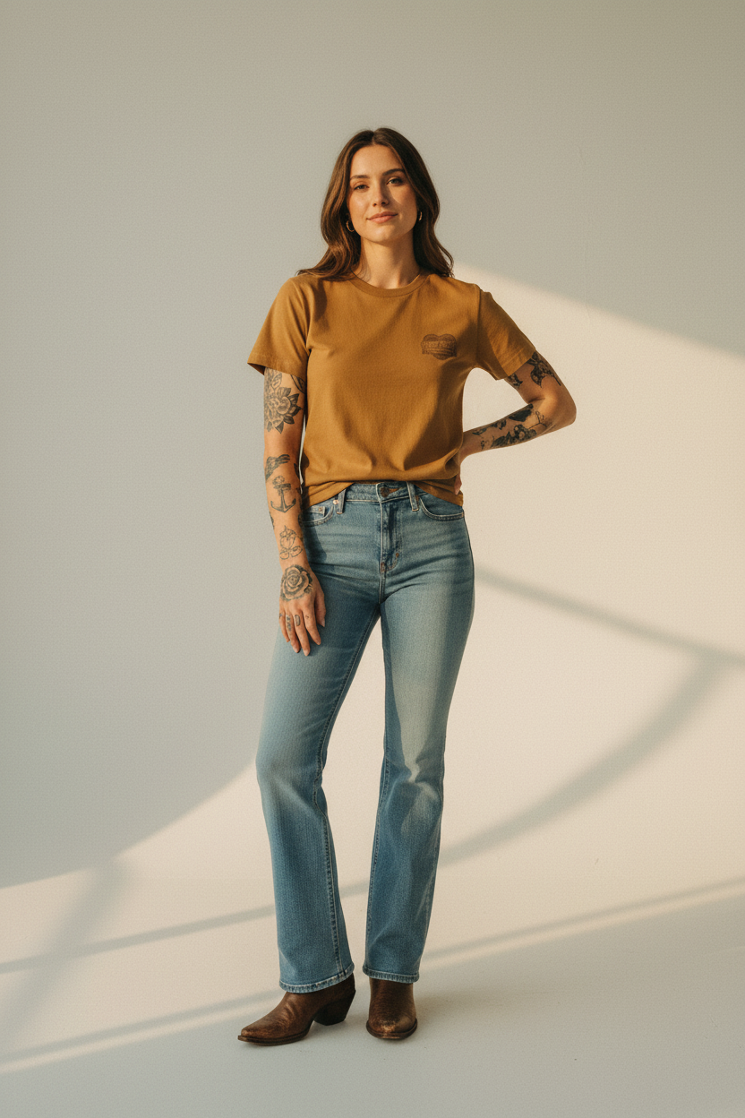 Carhartt Carhartt Irvine Heart female t-shirt carhartt® brown dam modell