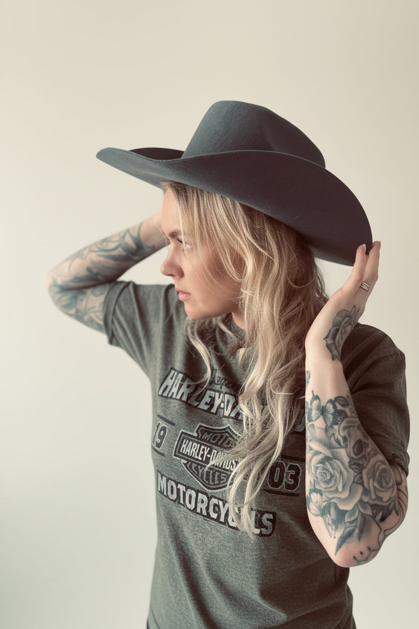 Rebell Nashville Heritage grå westernhatt