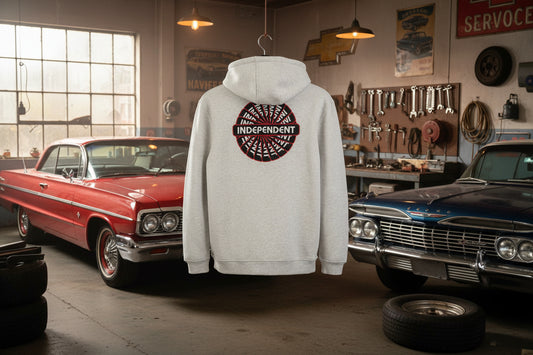 Independent Tjocktröja grå groundwork  luva unisex