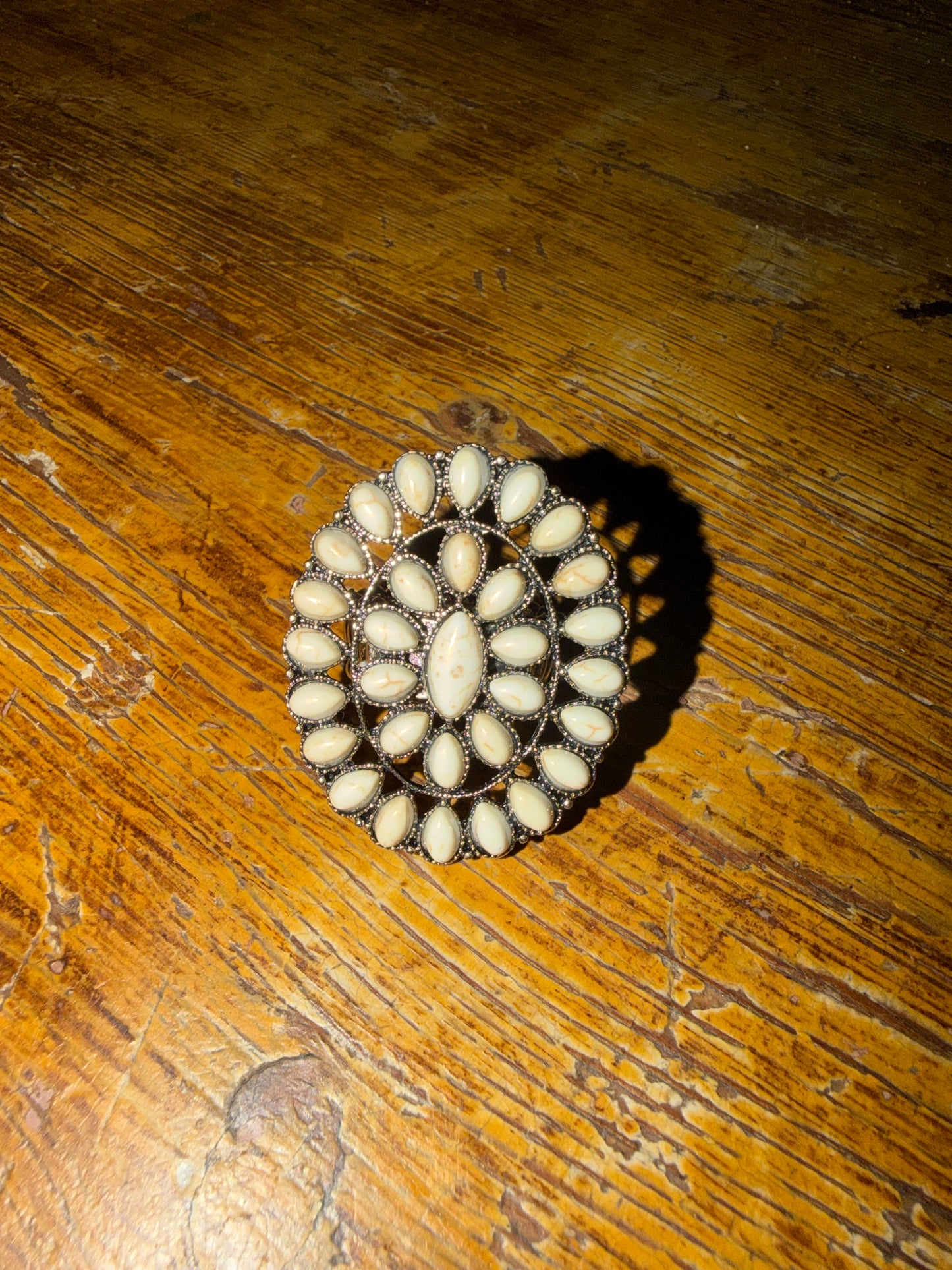 Texas jewelry vit stor ring stretch