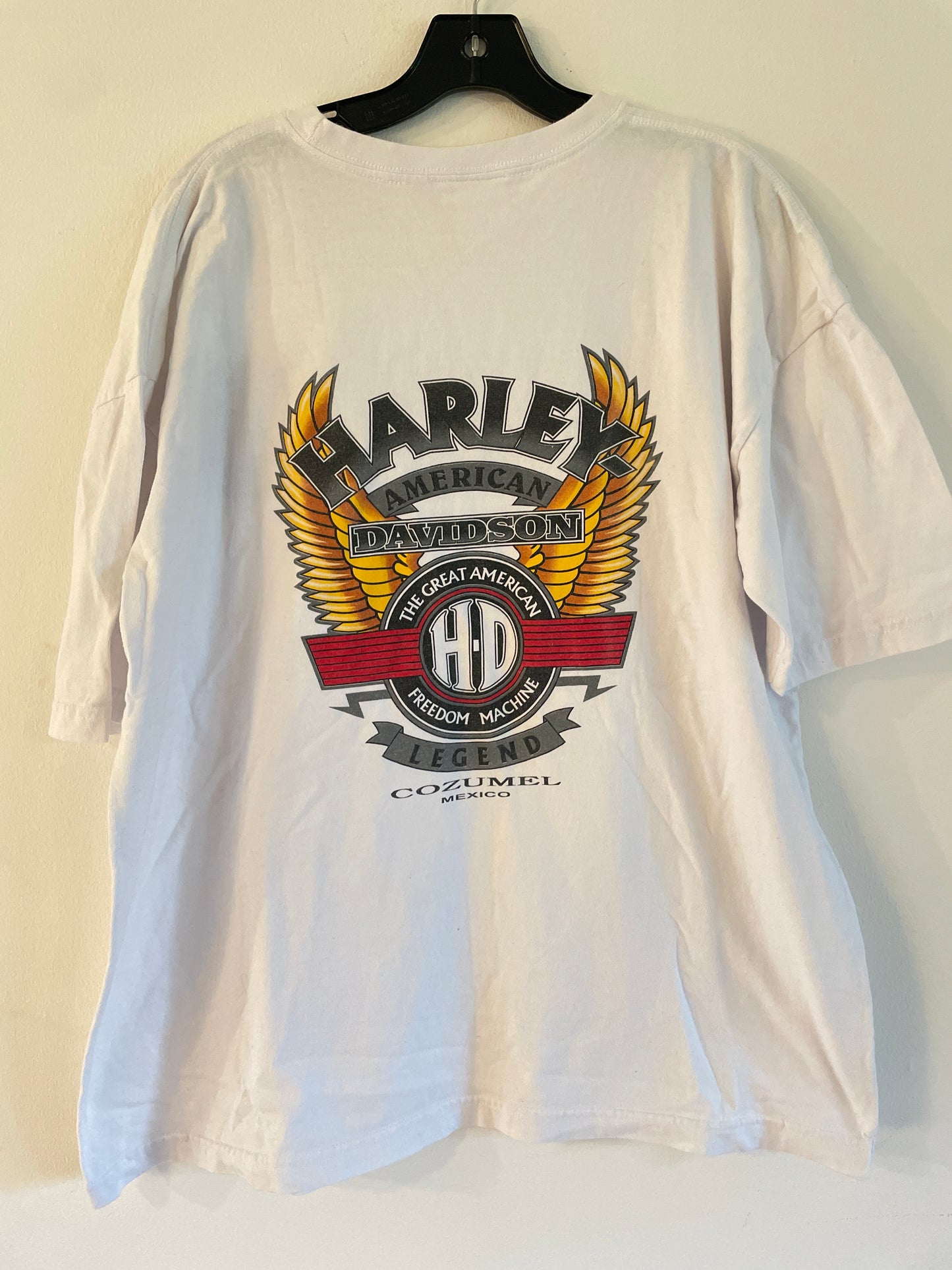 Harley Davidson motorcykel  tshirt    Vit Xxl  unisex