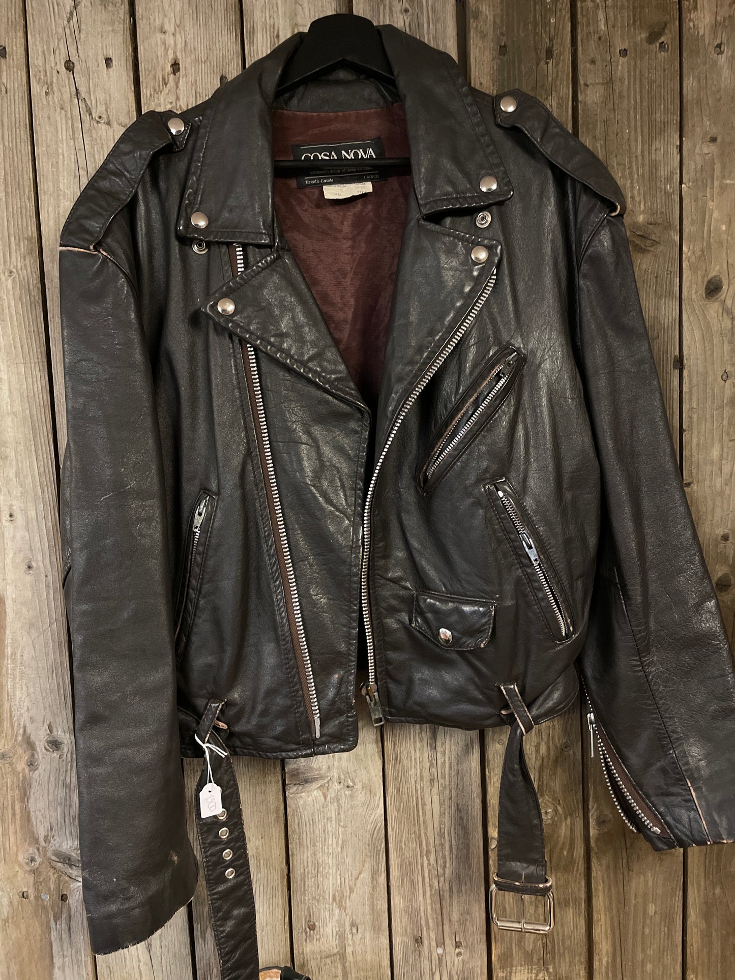 Rebellclothes bikerjacka vintage läder medium