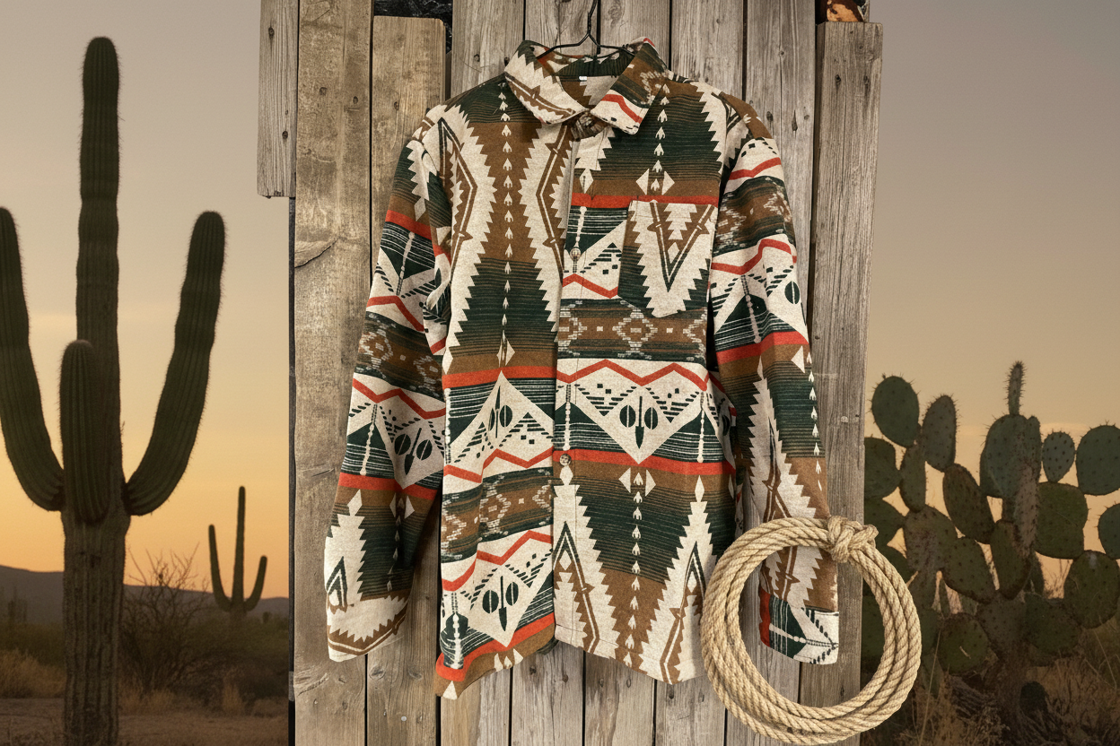 rebell inka flanell /jacka herr / grön toner unisex