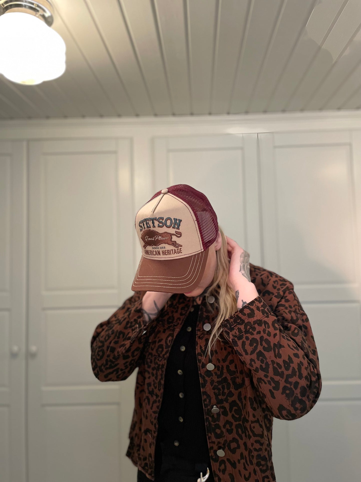 Rebell Leopard jeansjacka dam