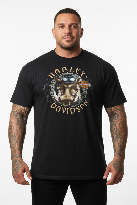 Harley davidson biker tshirt svart unisex 3XL