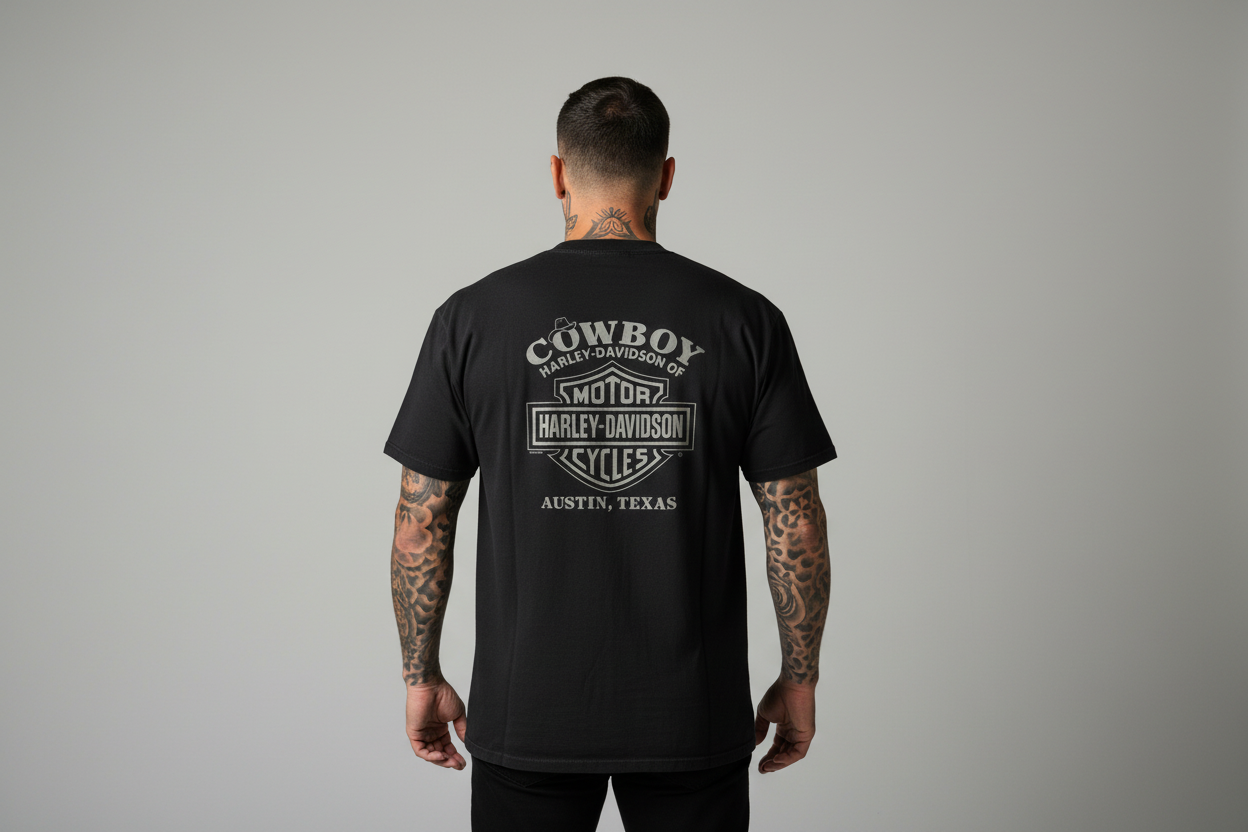Harley Davidson motorcykel  tshirt    Svart  xl unisex
