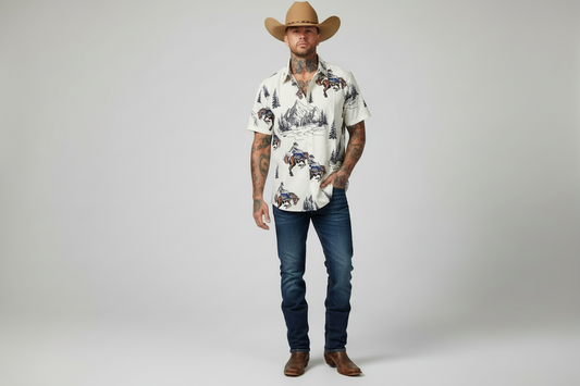 rebell hawaii skjorta westerncowboy unisex