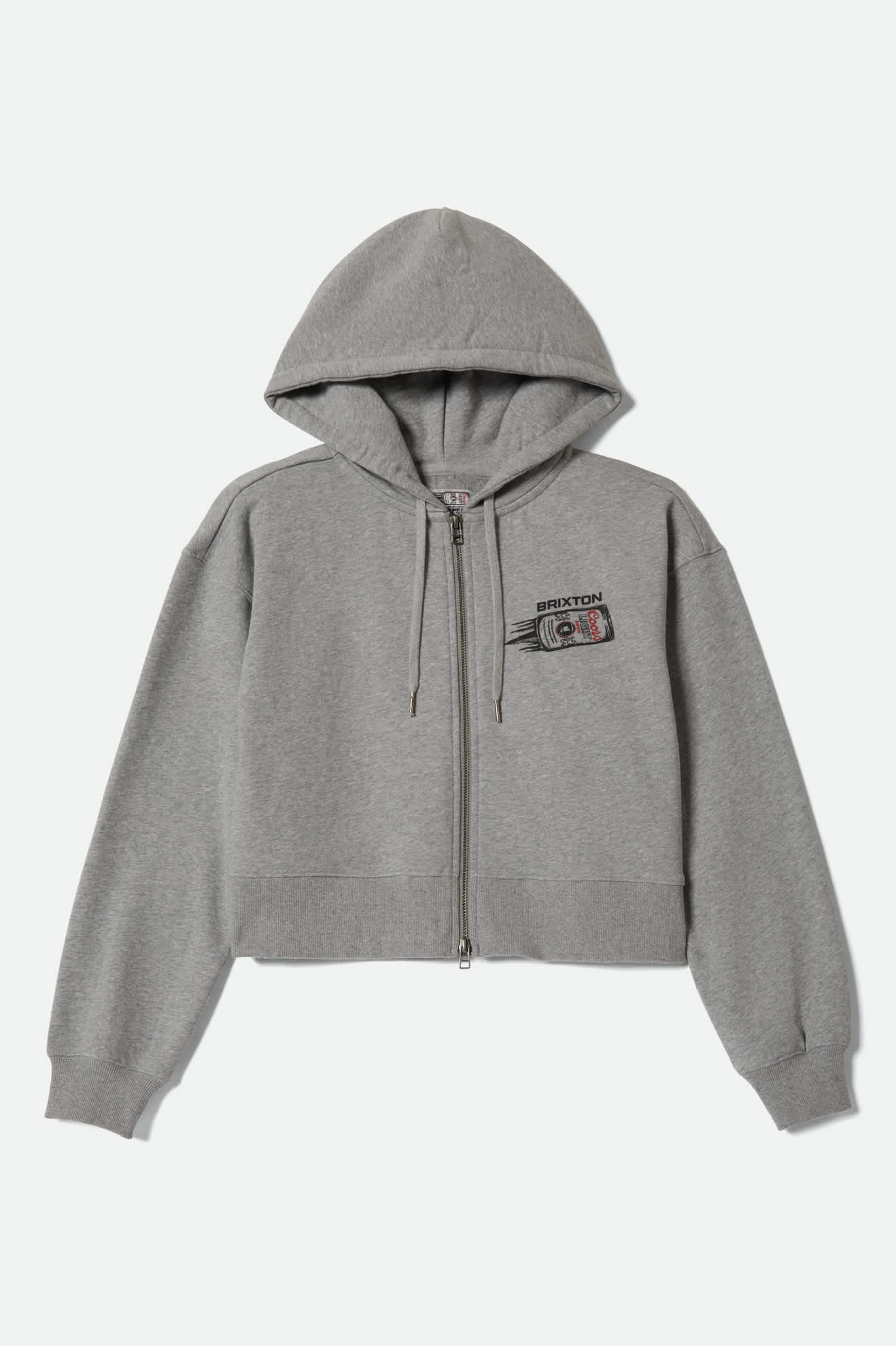 brixton coors light grå hoodie  dam modell