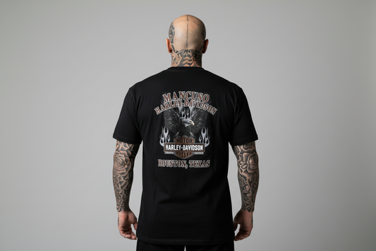 Harley Davidson motorcykel  tshirt    Svart  xl unisex