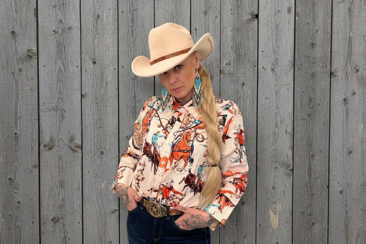 rebell  	Ranch Heritage Shirt skjorta westerncowboy dam