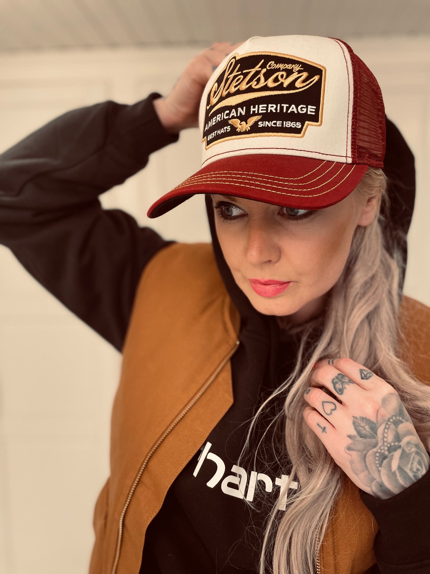 carhartt fodrad väst brown duck