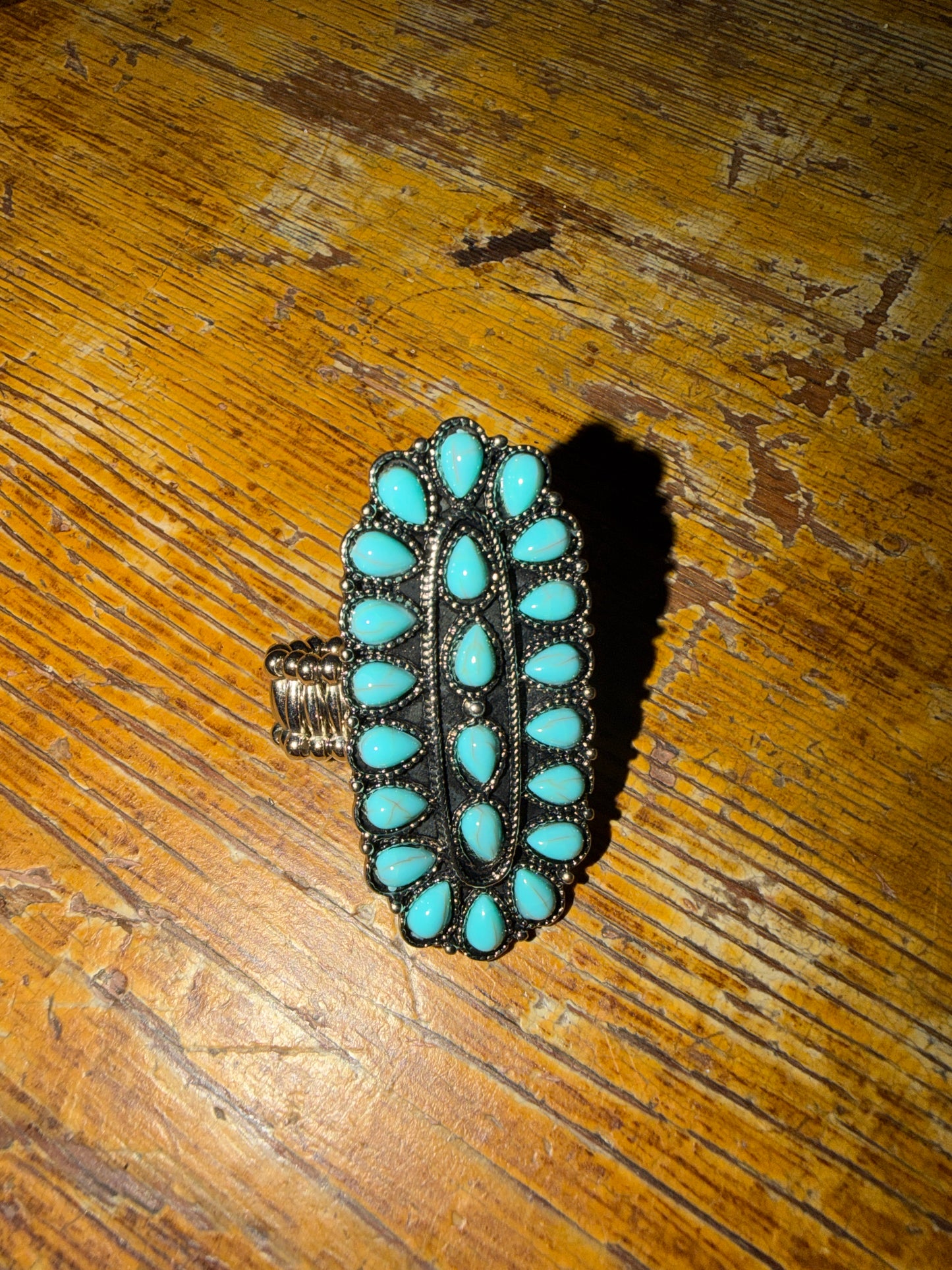 Texas jewelry turkos  stor ring stretch
