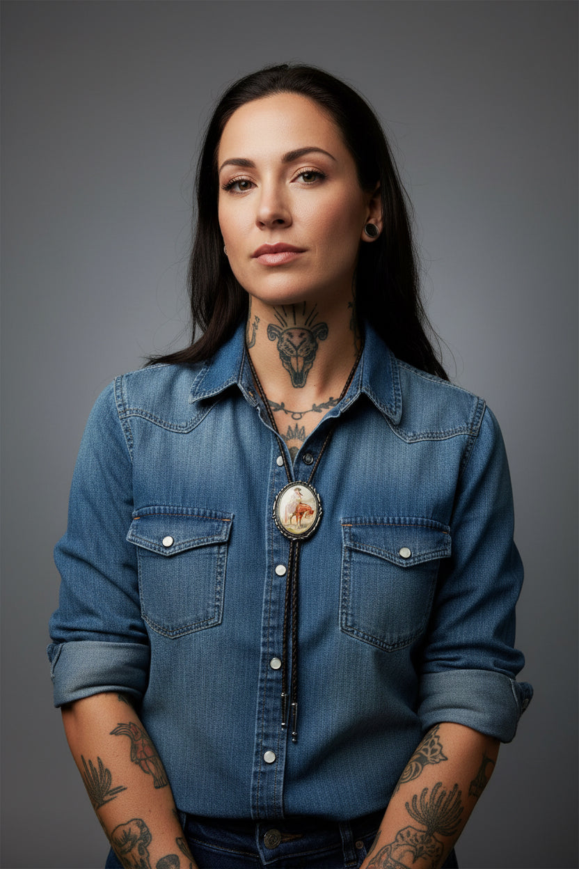 Texas jewelry rodeo bolo tie