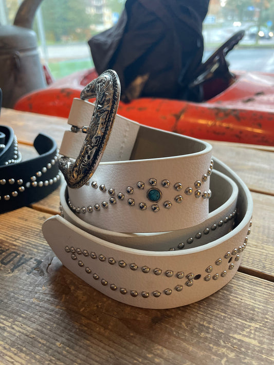 Rebell cowboy skärp med turkosa stenar