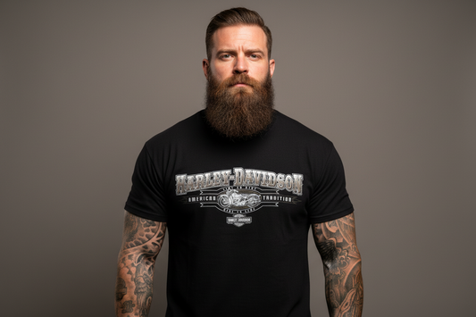 Harley Davidson motorcykel tshirt svart xl unisex