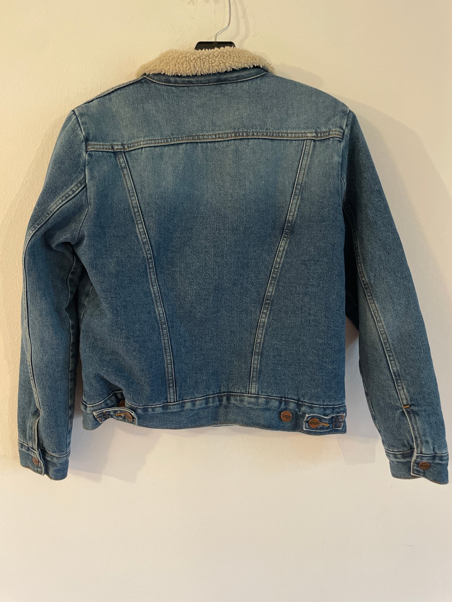Vintage jeansjacka wrangler blå medium   (Small ) fodrad