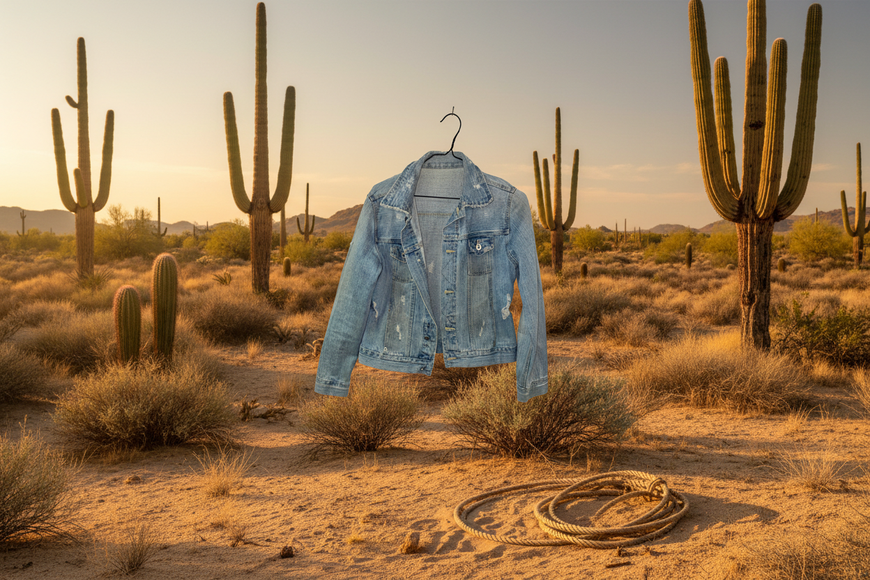 Junk jeansjacka ljus vintage stil dam S
