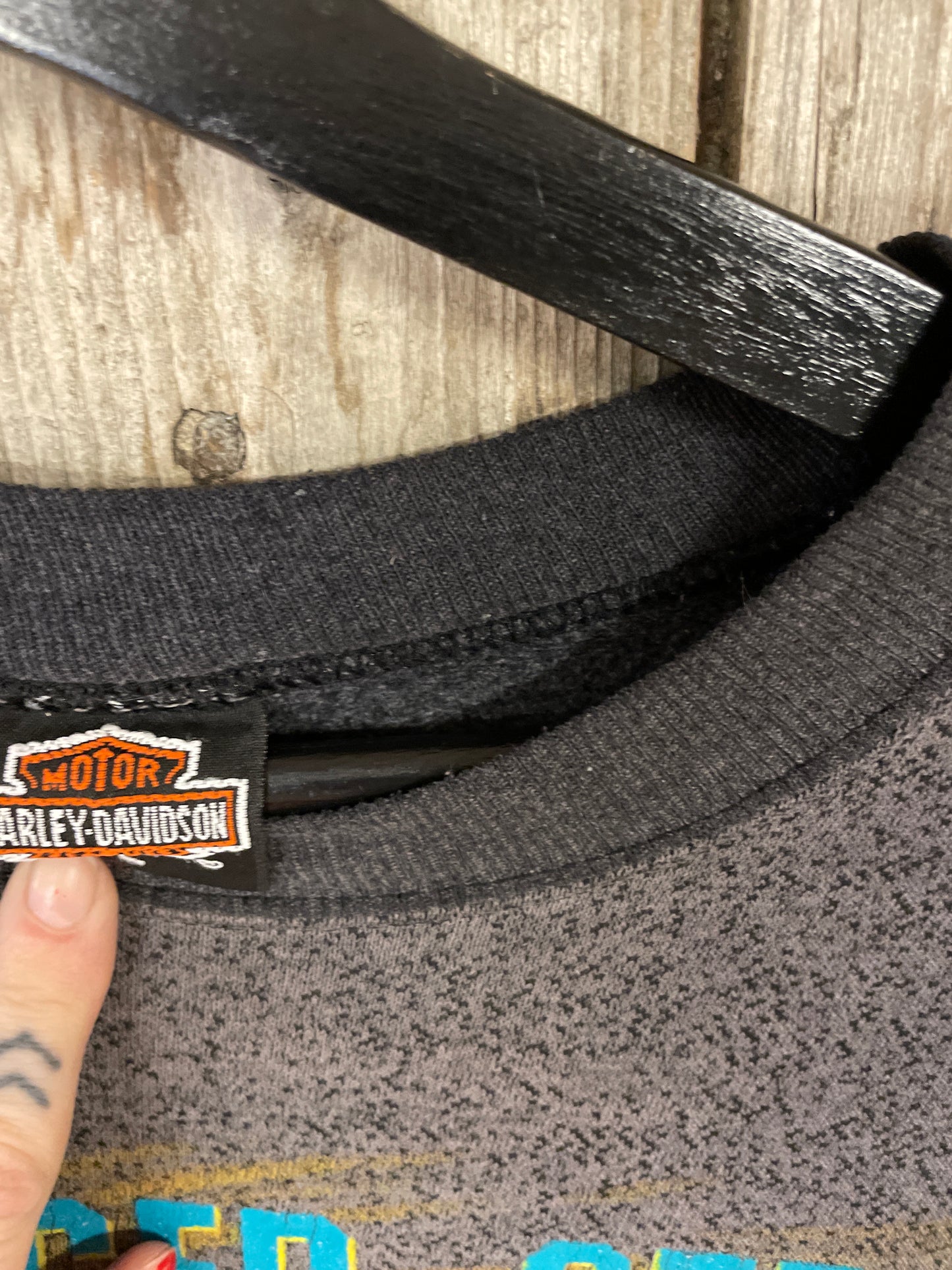 Harley  davidsson tjock tröja  grå  unisex