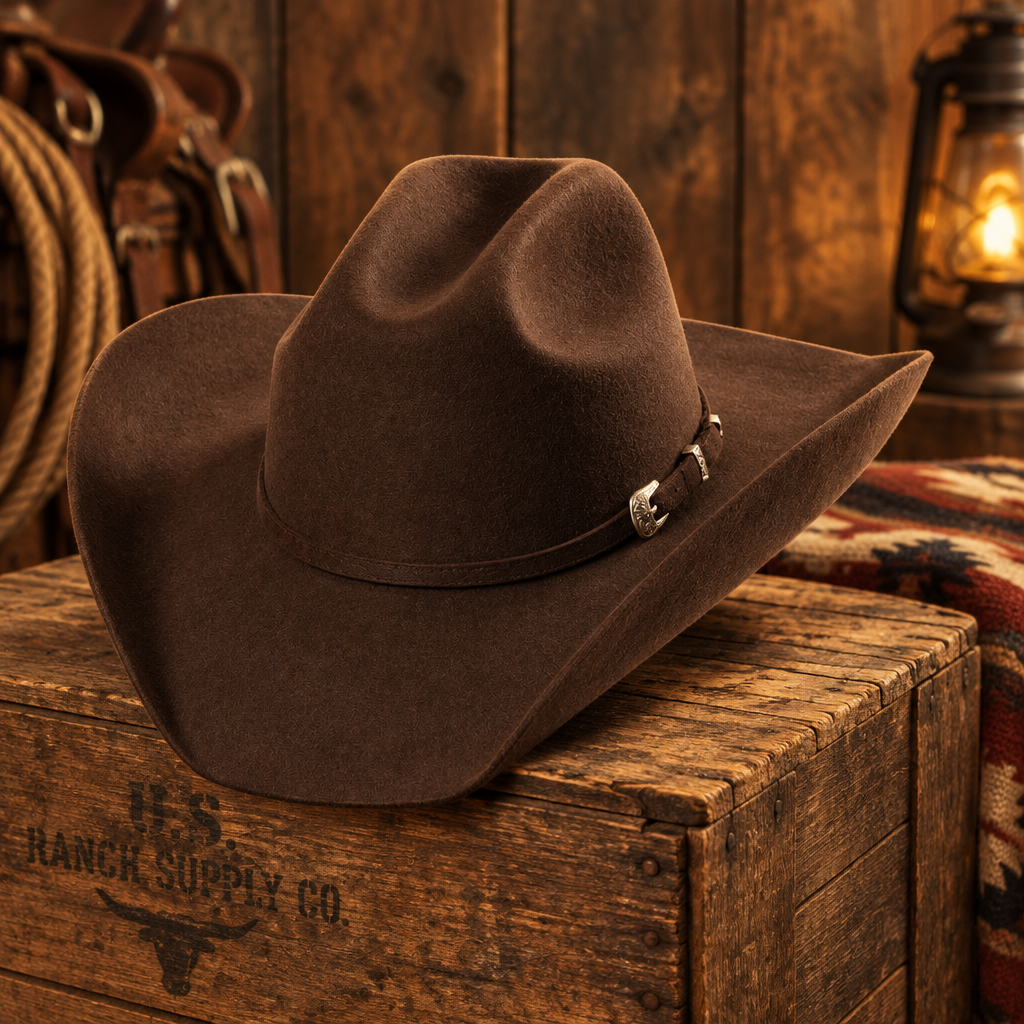 stars & stripes Filt hatt -Wyoming brun