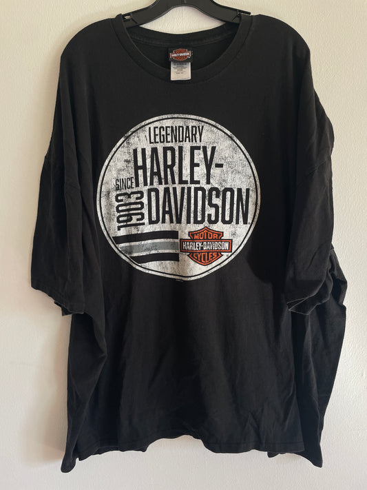 Harley Davidson motorcykel  tshirt svart unisex 4XL