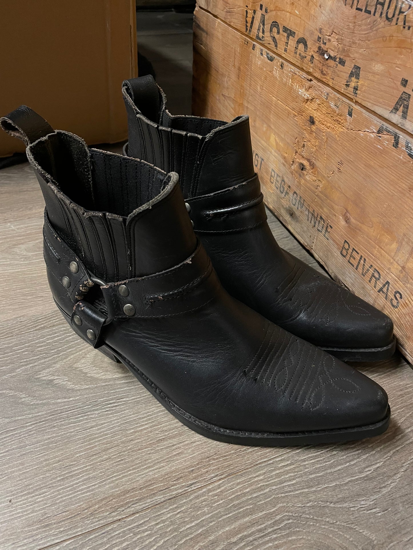 Vintage boots  svarta 43 western boots