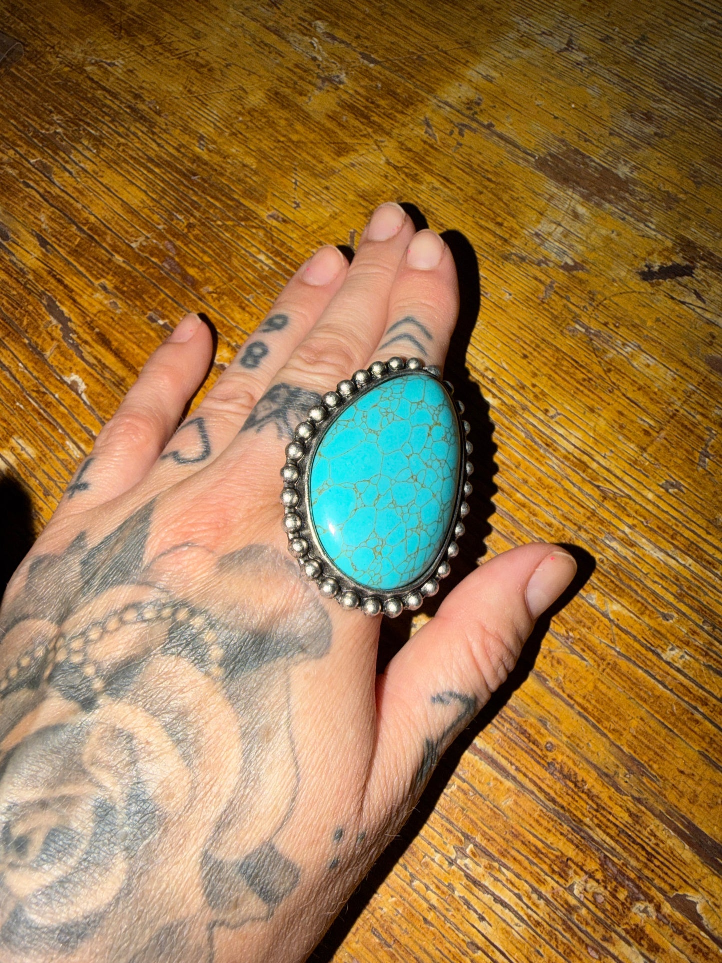 Texas jewelry turkos stor ring stretch