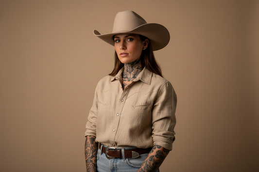 Rebell austin rider ljusbrun western hatt