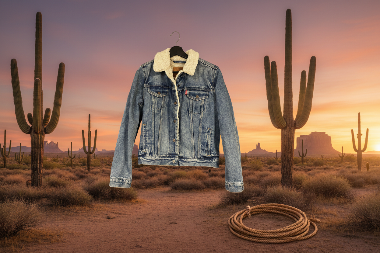 Vintage jeansjacka Levis blå fodrad (m) uppskatt xs /s