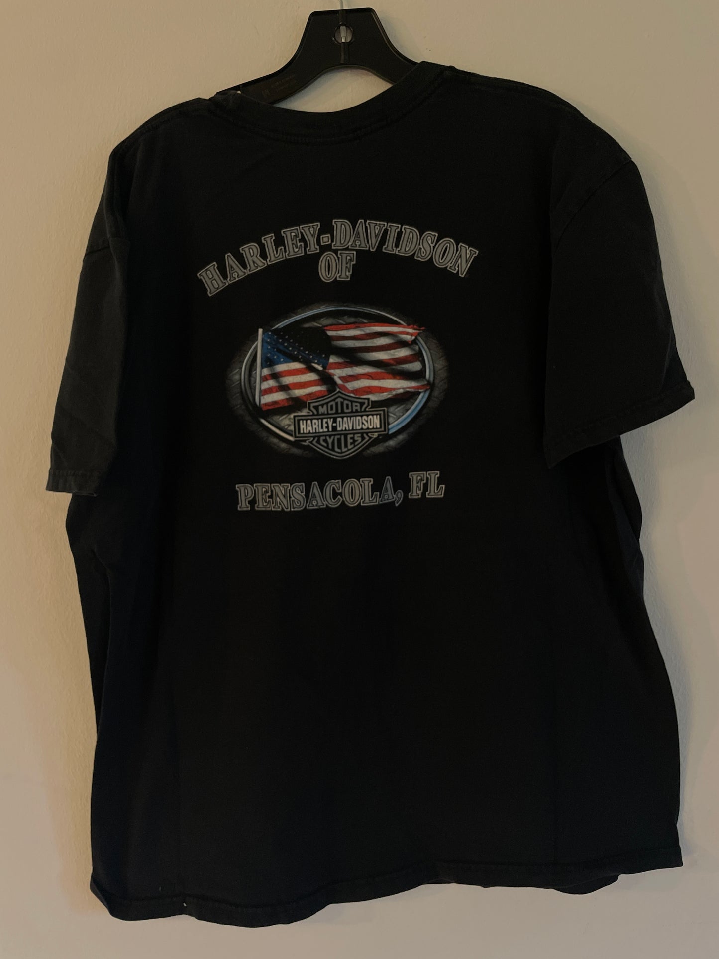 Harley Davidson motorcykel  tshirt    Svart  xl unisex