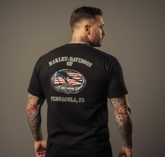 Harley Davidson motorcykel  tshirt    Svart  xl unisex