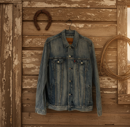 Vintage jeansjacka Levi’s blå large
