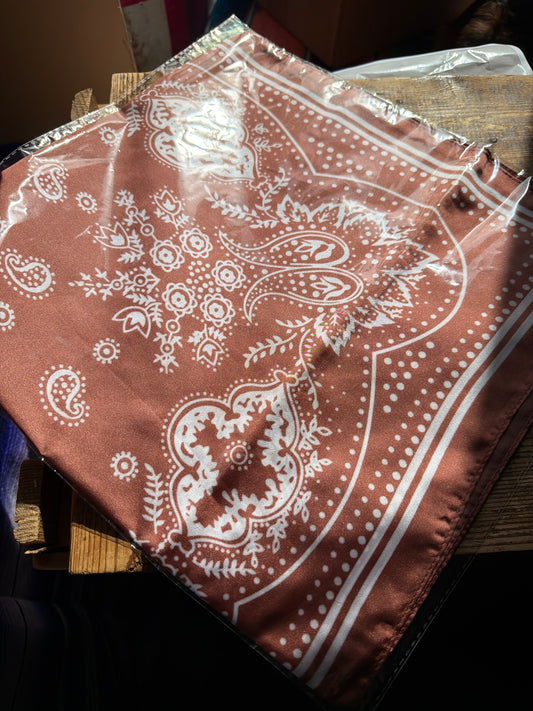 Rebell wild rags Texas scarf brun koppar